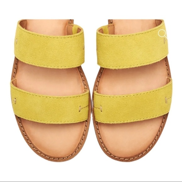 NEW FRYE Evie 2 Band Leather Sandals Lime Size 10M - Picture 8 of 10